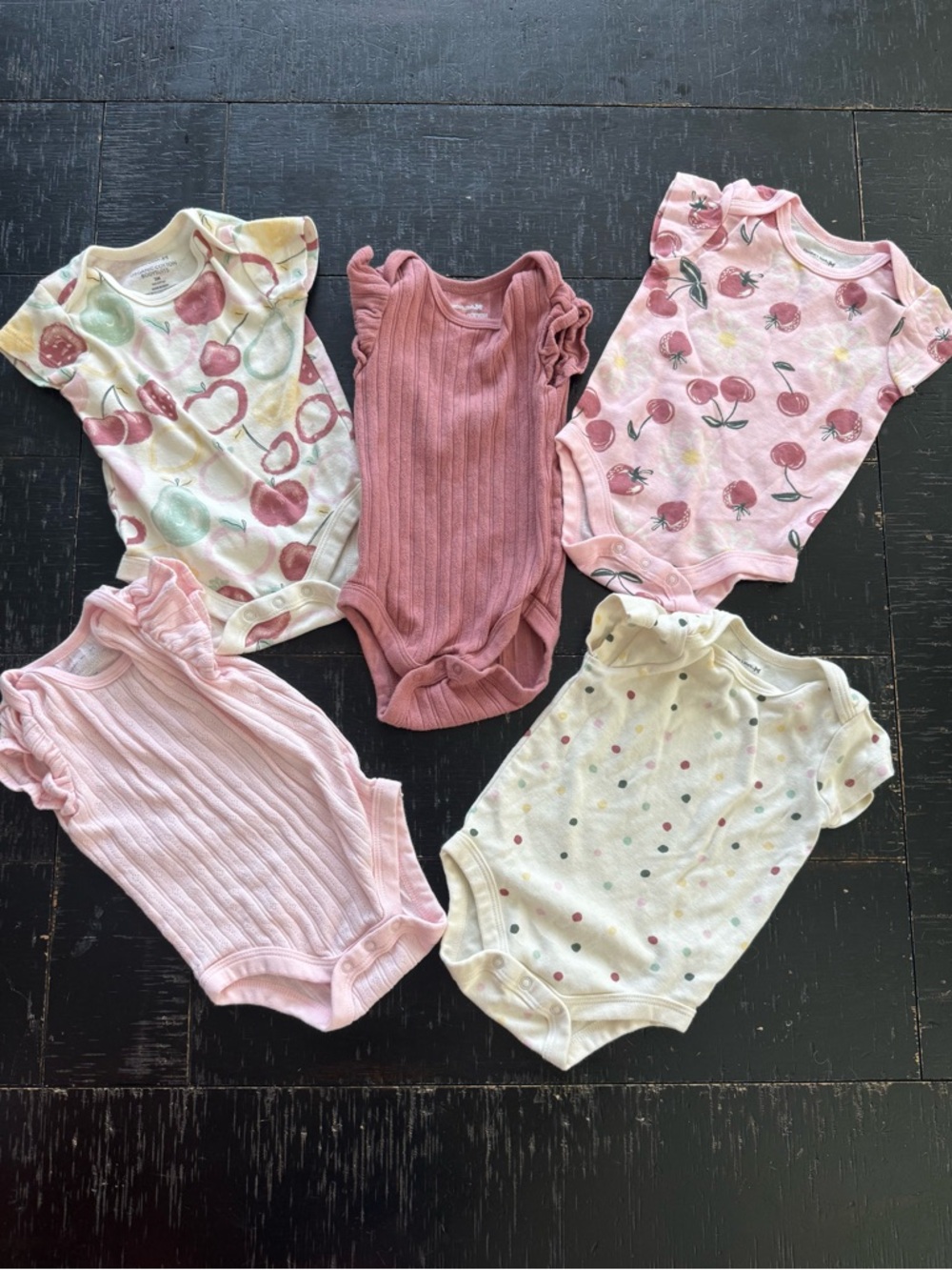 Lot of 5 - 3 Month Girl Bodysuits